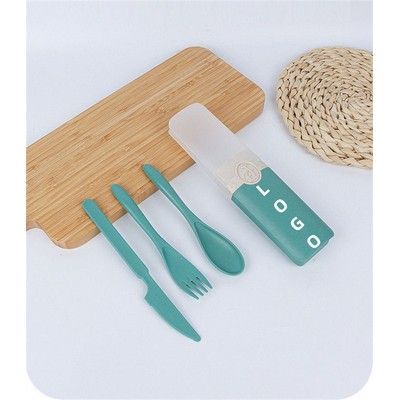 Wheat Straw Portable Cutlery Set