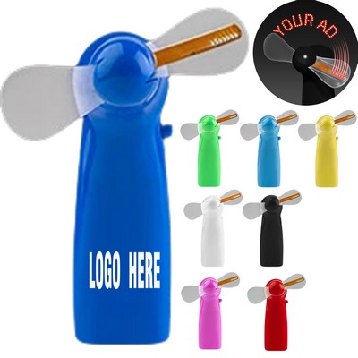 LED Flash Text Fan