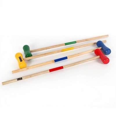 6-Player Classic Wooden Croquet Set with Carry Bag