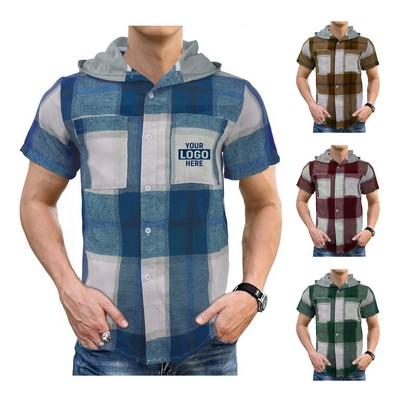 Short Sleeve Checkered Shirt