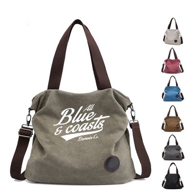 Canvas Multi-functional Women's Shoulder Bag