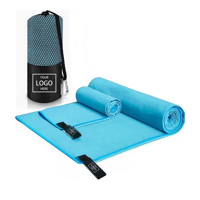 Quick Dry Sport Towel w/Carabiner