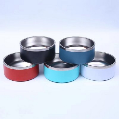 Double-Layer Vacuum Stainless Steel Pet Bowl