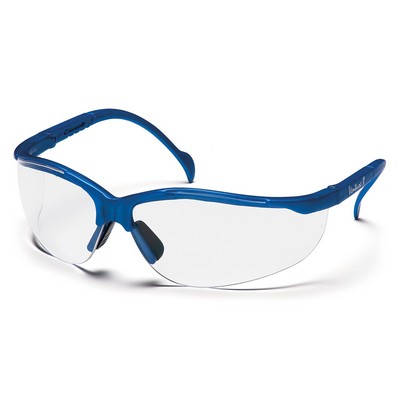 Venture II Safety Glasses, Colored Frame with Clear Lens