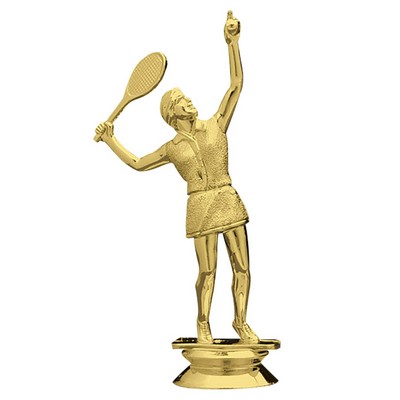 5" Gold Plastic Female Tennis Player Trophy Figure
