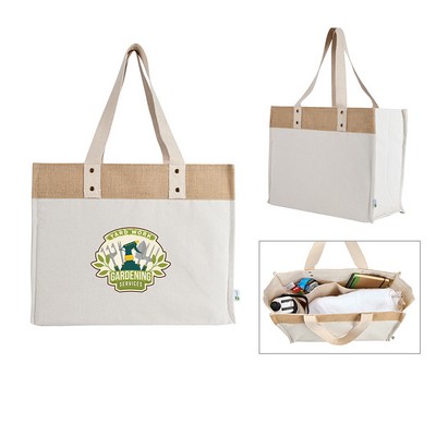 Sophia Canvas Tote With Jute Trim