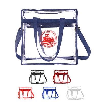 Trendy PVC Clear Crossbody Tote Bag