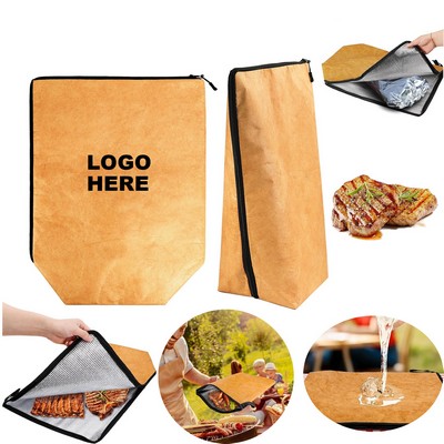 Fitness Food Cooler Reusable Large Capacity BBQ Insulated Bag for Resting Meat