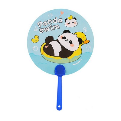 Round Plastic Hand Fan