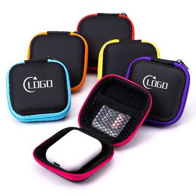 Square EVA Earphone Carrying Case
