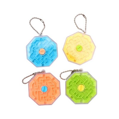 Ten sides 3D Puzzle Maze Toys keychain
