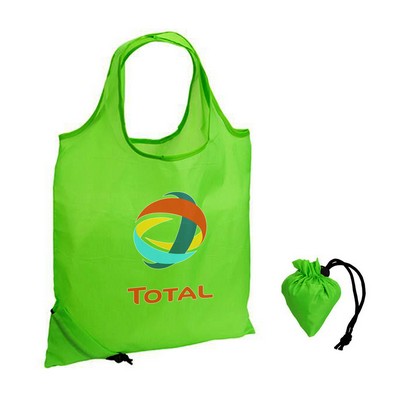 Folding Tote Bag with Carrying Pouch (13.5"x 15" and 6" Handle)