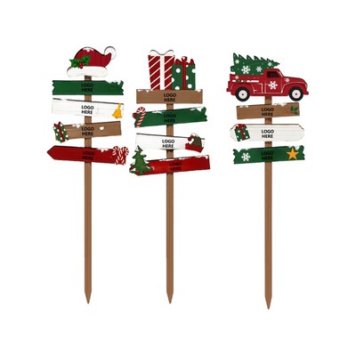 Wooden Christmas Placard Decoration