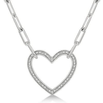 Jilco Inc Diamond Heart Necklace - 0.10 Twt