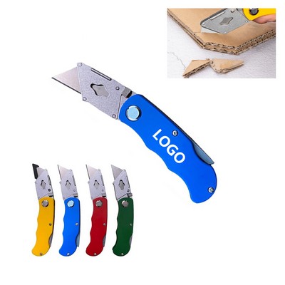 Folding Lockback Utility Knife With Clip
