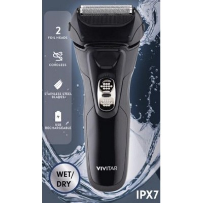 Health, Beauty & Fitness Vivitar Waterproof Foil Cordless Rechargeable Men's Shaver