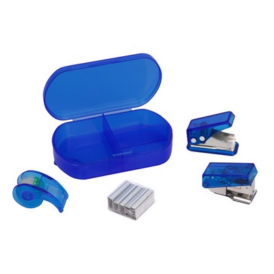 Hole Punch, Stapler & Tape Case Set