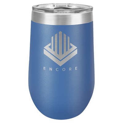 Polar Camel 16 oz. Royal Blue Vacuum Insulated Stemless Tumbler with Lid
