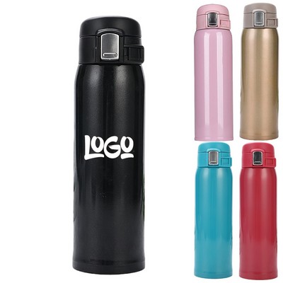 17oz Stainless Steel Vacuum Insulated Bottle with Side Lock