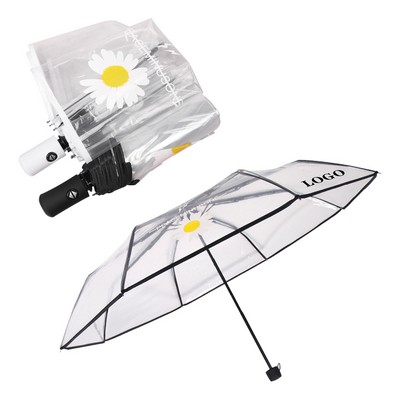 Totes Women's Ultra Clear Auto Open Compact Umbrella