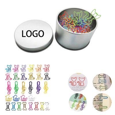 Book Shaped Paper Clips In Tin Box (25 Pcs Per Tin)
