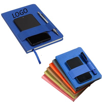 Council Textured Journal with Phone + Pen Holder