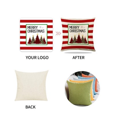 Sofa Linen Throw Pillowcase With Hidden Zipper