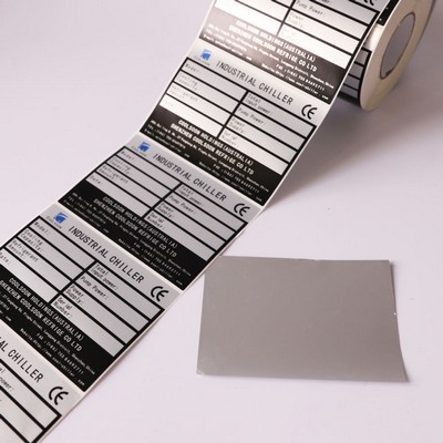 Customized Aluminium Foil Matt Silver Label Sticker