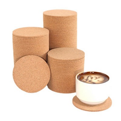 Natural Round Cork Coasters