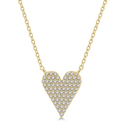 Jilco Gold Pave Set Diamond Heart Motif Necklace