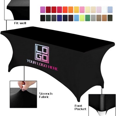 Premium 6' Full Color Dye Sublimation Stretch Table Cover