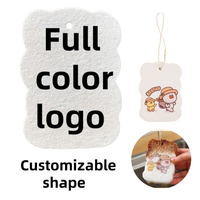 Full-color Printed Reusable Natural Compressed Cellulose Kitchen Cleaning Sponges