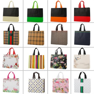 Waterproof Reflective Geometric Print Reusable Shopping Tote