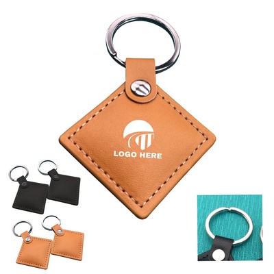 Premium Leatherette Rectangular Keychain