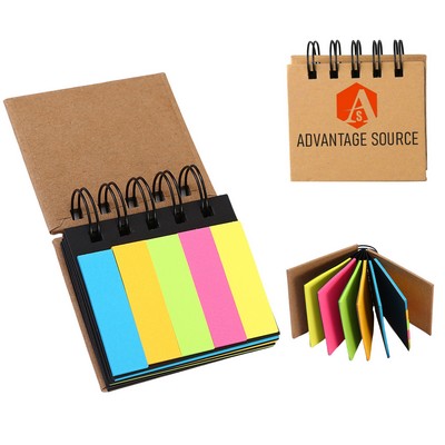 Spiral Notebook with Sticky Notes