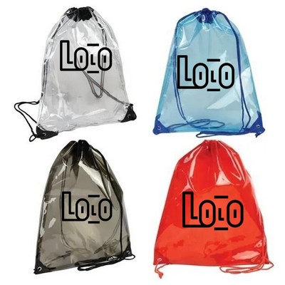 Clear PVC Drawstring Bag