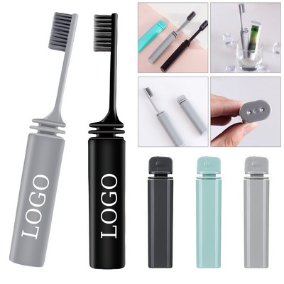 Portable Folding Travel Toothbrush with Storage Tube