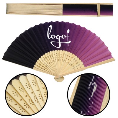 Elegant Handcrafted Wooden Folding Fan