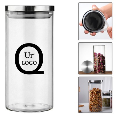 Glass Jar W/ Stainless Steel Lid