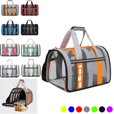 Breathable Pet Carrier Bag – Mesh Travel Tote for Small & Medium Cats or Dogs