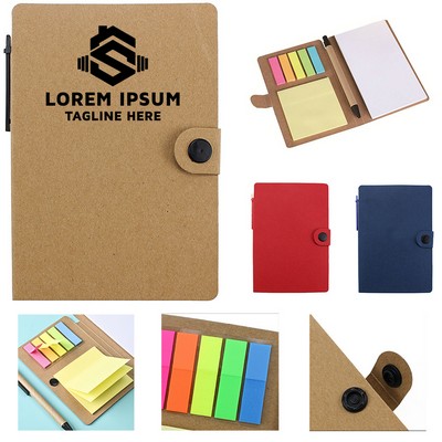 4" x 6" Custom Print Eco Mini- sticky w/Pen