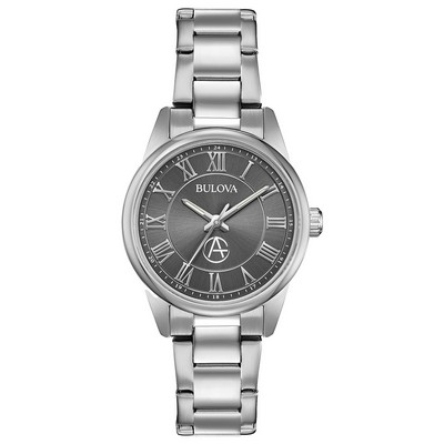 Bulova Ladies' Silver-tone Bracelet Watch with Grey Dial