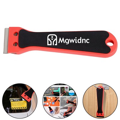 Red Long Handle Car Film Scraper with Sharp Blade for Glass Floor Phone Cleaning