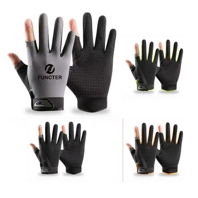 Sun Protection Anti Slip Fishing Gloves Gym Sport Gloves