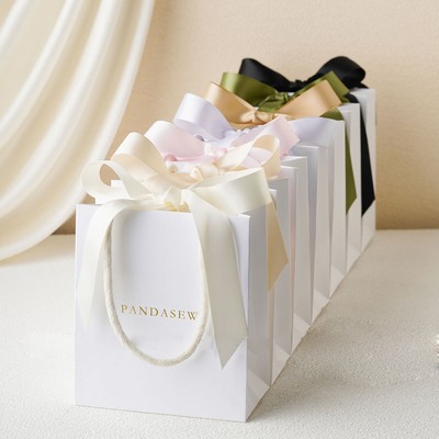 Elegant Gift Tote Bag with Bow Ribbon