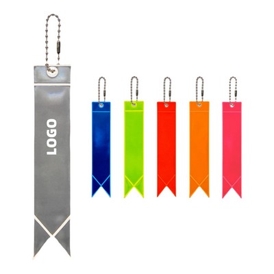 Reflective Ribbon Key Chain