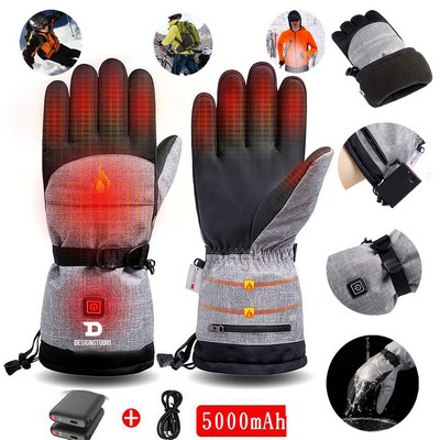 Waterproof Heated Electric Winter Gloves