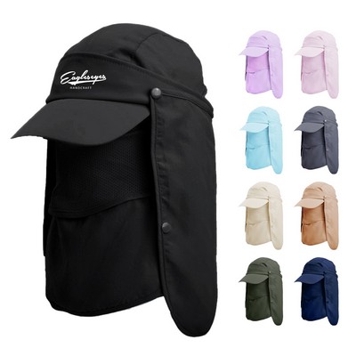 Multifunction Fishing Hat with Neck Face Flap