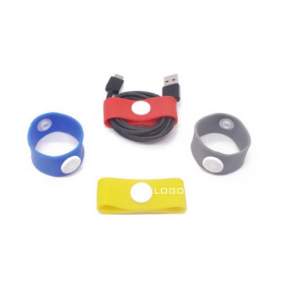 Snap-In Silicone Earbud Cable Wrap Organizer