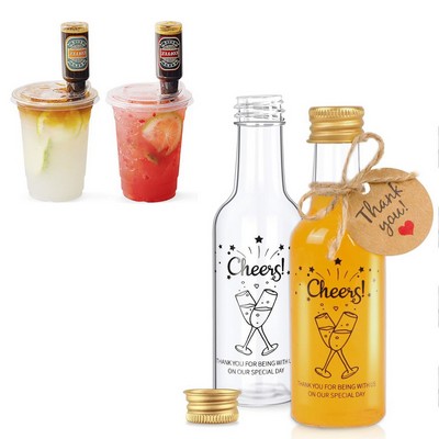 1.7 OZ Drink Clear Xmas Water Bottle Bulbs for Holiday Party Decoration